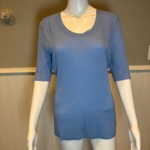 Theory Women's Sky Blue Short Sleeve Top